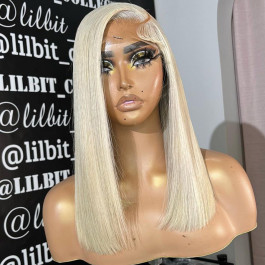 Blonde Virgin Human Hair Invisible Transparent Lace X Lace Front