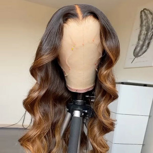 Glueless 13x6 Lace Wigs Brazilian Body Wave Virgin Human Hair Pre Plucked (w416)