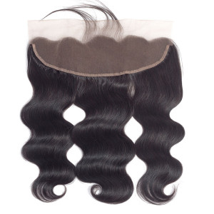 Brazilian Body Wave 13x4 Lace Frontal 100% Human Hair HD Swiss Lace Frontal Closure Middle Free Three Part Top Closures With Baby Hair(w725)