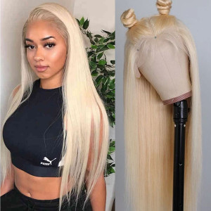 Wanna Become A Blonde Girl? Here you go! #613 Blonde Virgin Human Hair Invisible Transparent Lace 13x6 Lace Front Wig Pre Plucked (w364)