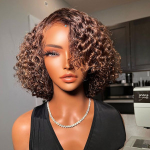 Gorgeous Color !!!13x6 Lace Front Wigs Virgin Human Hair Pre Plucked (w934)
