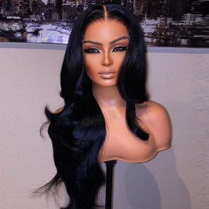 13x6 Lace Wigs Body Wave Virgin Human Hair Pre Plucked Hairline With Baby Hair (w854)