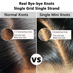 ELVASingle Knots 2X6 HD Lace Closure Wig Mini  Byebye Knots Lace Front Wigs Human Hair 100% Real HD Lace Frontal Wig Melt The Skins（JG08)