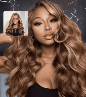 ELVA Single Byebye Knots Highlight  5X5 HD Lace Frontal Wig Brazilian Loose Wave Lace Front Wigs Human Hair 100% Real HD Lace Frontal Wig（w204)