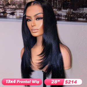 13x4 Straight Raw Cambodian Lace Front Wigs Pre Plucked Human Hair Breathable Lace (x103)