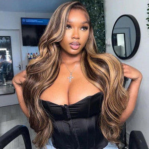 Can't Take My Eyes Off This Stunning Look!  13x6 Virgin Human Hair Lace Front Wig Pre Plucked (y16)