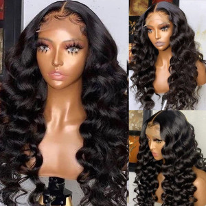 Elva  9X6 HD Lace Wigs Wave Undetectable Invisible Virgin Human Hair Real HD Lace(D07)