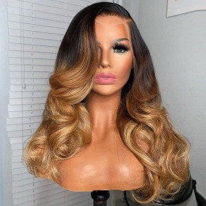 Can't Take My Eyes Off This Stunning Look!  13x6 Virgin Human Hair Lace Front Wig Pre Plucked (Y001)