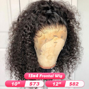 Flash Sale 13x4 Frontal Wigs Short Curly Human Hair Bob Wigs (w693)