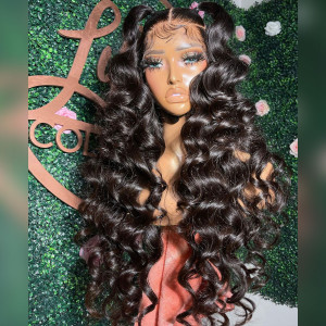 Elva Hair 13X6 Lace Frontal Wigs Pre Plucked With Baby Hair Swiss Lace (Y57)