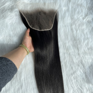 Elva hair 9X6 HD Closure 100% Human Hair Curly Real HD Lace Closure Remy Hair(D12)