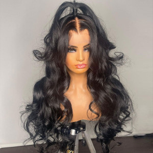Elva Hair 13X6 Lace Frontal Wigs Pre Plucked With Baby Hair Swiss Lace (Y35)