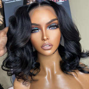 Only for Member Wave hair Wigs!!! Elva hair 13x6 human Lace Front Wigs Pre Plucked (z34)