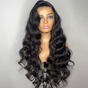 Elva Hair Brazilian Remy Hair 13X6 Lace Frontal Wigs Pre Plucked With Baby Hair Swiss Lace (w994)