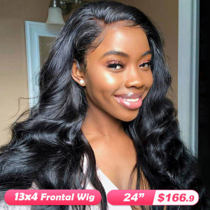 13x4 Loose wave Raw Cambodian Lace Front Wigs Pre Plucked Human Hair Breathable Lace (x109)