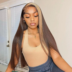 Can't Remove My Eyes Off This Look! Buy Now, Pay Later! Virgin Human Hair 13x6 Lace Front Wigs Pre Plucked  (w802)