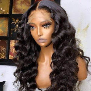 Undetectable Invisible 5x5 HD Lace Closure Wigs Brazilian Wave Virgin Human Hair (w813)