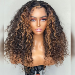 Is This Your Favorate Wig? Breathable Lace! Virgin Human Hair Water Wave 13x6 Lace Front Wigs Pre Plucked (w750)