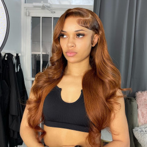 Cinnamon Spice Makes Everything Nice!!! 13x6 Lace Front Wigs Human Hair (w884)