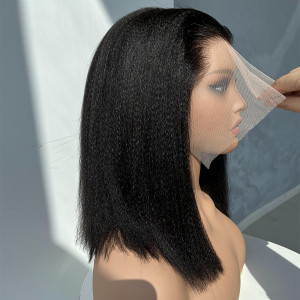 Yaki Straight hair Wigs!!! Elva hair 13x6 human Lace Front Wigs Pre Plucked (Y135)