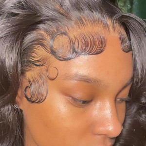 Undetectable Invisible Lace Glueless 13x4 HD Lace Wigs Wave Virgin Human Hair Wigs (w622)