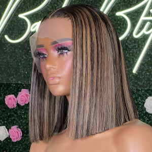Elva hair 10 Inch-12 Inch Virgin Human Hair 13*4 Frontal Wigs! Buy Now, Pay Later! (Y134)