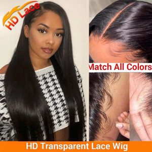 Undetectable Invisible 5x5 HD Lace Closure Wigs Brazilian Virgin Human Hair (w472)