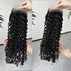 ELVA Burmese Curly 2 Skinlike Real HD Lace Frontal Only 13x6 13x4 BLace Closure Pieces(BF04)