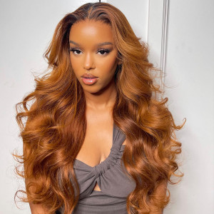 WANNA TRY？Absolutely beautiful color!!! 13x6 Lace Front Wigs Human Hair (w874)