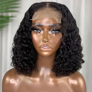 Elva hair HD Kinky Curly Neck Length 5x5 Undetectable Lace Wig | Natural Hairline (H2)