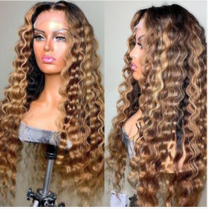 Elva Hair Colroful Brazilian Wave13x6 HD Lace Closure Wig Real HD Lace Human Hair Wigs(w101)