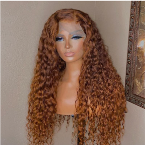 ELVA Single Byebye Knots Blonde Highlight Curly Ear-to-ear Glueless 13x4 Frontal HD Lace Wig Pre-Cut Lace （w272）