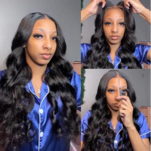 Elva Hair Brazilian Wave 6x6 HD Lace Closure Wig Real HD Lace Human Hair Wigs(w11)