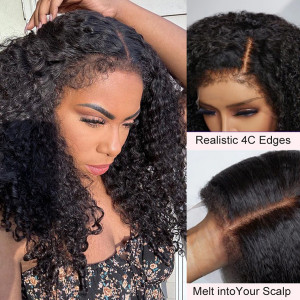 Only for Member Kinky Edges Curly Wig!!! Elva hair 13x6 human Lace Front Wigs Pre Plucked (Z29)