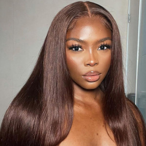 ELVA Colorfull Brazilian Straight 13X6 13X4 HD Lace Frontal Wig Lace Front Wigs Human Hair 100% Real HD Lace Frontal Wig（w112)