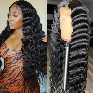 Lace Melted Perfectly! So Cute Look, Are You Feeling Into It? Virgin Human Hair Deep Wave 13x6 Lace Front Wigs Pre Plucked (w745)