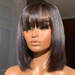 Sleek And Soft Bob Wig Is Everything! Buy Now, Pay Later! Virgin Human Hair 13x6 Lace Front Wigs Pre Plucked (w840)