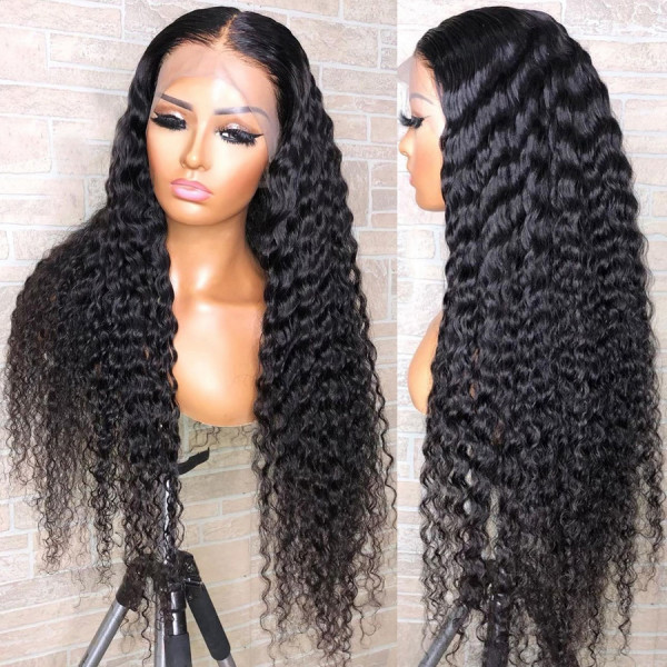 150 Density Full Lace Human Hair Wigs With Baby Hair Wavy Hair