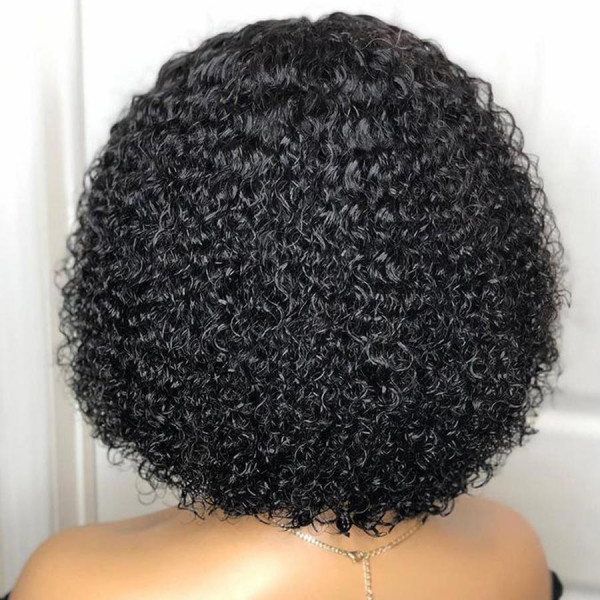  Talkyo Short Bob Wigs Lace Front Human Hair Wigs For Black  Women Curly Wigs With Baby Hair Pre Plucked Natural Hairline Wigs Body Wave  Lace Front Wig 13x6 (Black, One